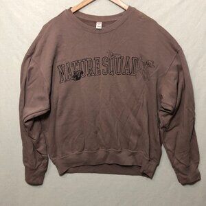 Uniqlo UT Sweatshirt Mens M Disney Nature Squad Bambi Graphic Crewneck Brown